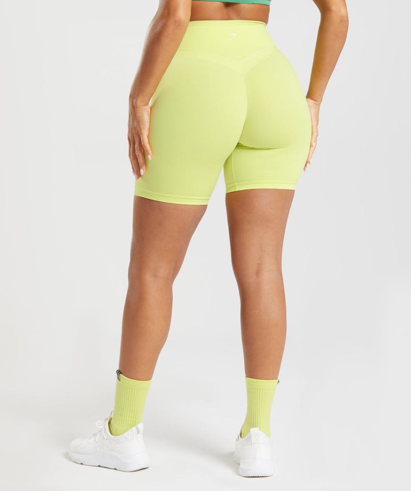 Women's Gymshark Whitney Cycling Shorts Yellow | CA 603875